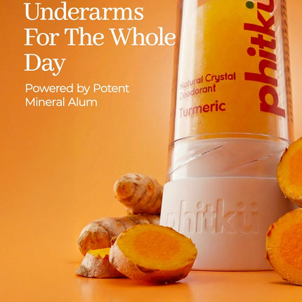 Phitku Turmeric Alum Infused Crystal Roll-On Stick 100g
