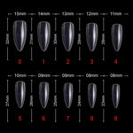 PKT 500pcs Almond Nail Tips Clear - 3