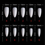 PKT 500pcs Almond Nail Tips Natural - 3