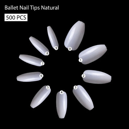 PKT 500pcs Ballet Nail Tips