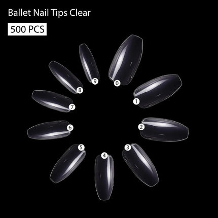 PKT 500pcs Ballet Nail Tips