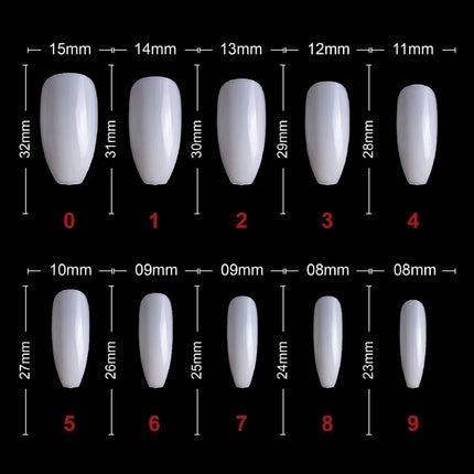 PKT 500pcs Ballet Nail Tips