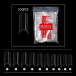 PKT 500pcs French Full Cover Nail Tips Clear - 2