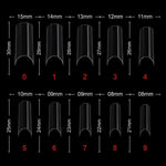 PKT 500pcs French Full Cover Nail Tips Clear - 3