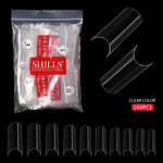 PKT 500pcs French Full Cover Nail Tips Clear - 5