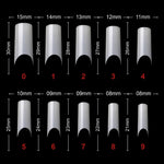 PKT 500pcs French Full Cover Nail Tips Natural - 3