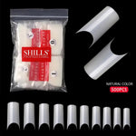 PKT 500pcs French Full Cover Nail Tips Natural - 5
