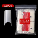 PKT 500pcs French Full Cover Nail Tips Natural - 6