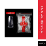 PKT 500pcs French Nail Tips Clear - 1