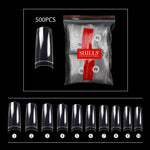 PKT 500pcs French Nail Tips Clear - 2