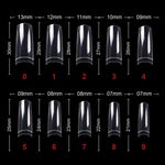 PKT 500pcs French Nail Tips Clear - 3