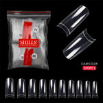PKT 500pcs French Nail Tips Clear - 5
