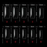 PKT 500pcs Full Cover Tips-Clear
