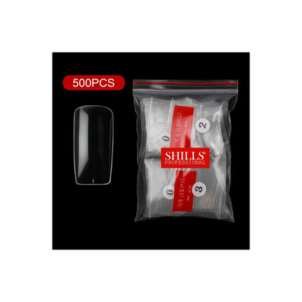 PKT 500pcs Full Cover Tips-Clear