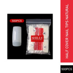PKT 500pcs Half Cover Nail Tips Natural - 1