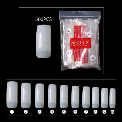 PKT 500pcs Half Cover Nail Tips Natural - 2