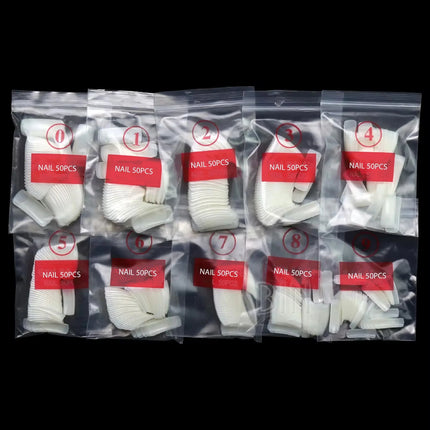 PKT 500pcs Half Cover Nail Tips Natural - 5