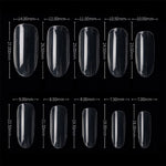 PKT 500pcs Oval Shape Nail Tips Clear