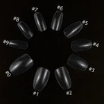 PKT 500pcs Short Ballet Nail Tips Clear - 3