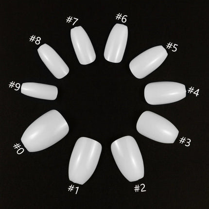 PKT 500pcs Short Ballet Nail Tips Natural - 3