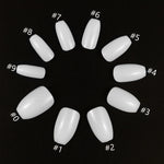 PKT 500pcs Short Ballet Nail Tips Natural - 3