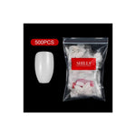 PKT 500pcs Short Ballet Nail Tips Natural - 6