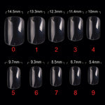 PKT 500pcs Short Full Cover Nail Tips Clear - 3
