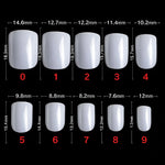 PKT 500pcs Short Full Cover Nail Tips Natural - 3