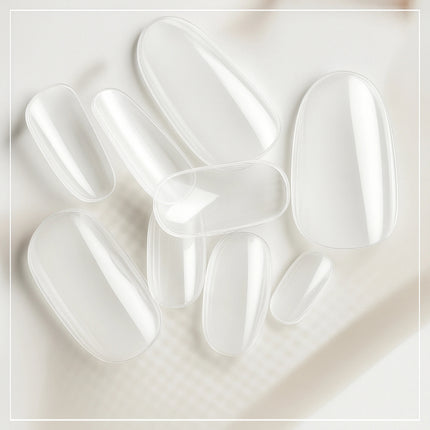 PKT 500pcs Short Oval Nail Tips Clear - 5