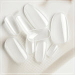 PKT 500pcs Short Oval Nail Tips Clear - 5