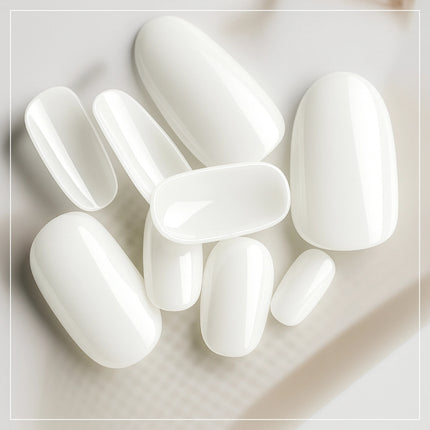 PKT 500pcs Short Oval Shape Nail Tips Natural - 5