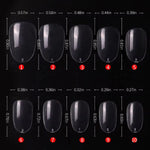 PKT 500pcs Short Round Shape Nail Tips Clear - 3