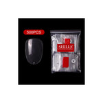 PKT 500pcs Short Round Shape Nail Tips Clear - 6