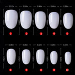 PKT 500pcs Short Round Shape Nail Tips Natural - 3