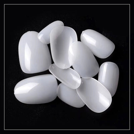 PKT 500pcs Short Round Shape Nail Tips Natural - 5