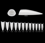 PKT 500pcs Stiletto Tips Natural