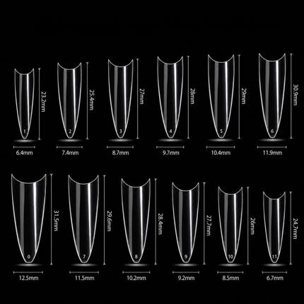 PKT 500pcs StilettoTips Clear
