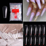 PKT 500pcs T-Shape Nail Tips Clear - 2