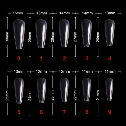 PKT 500pcs T-Shape Nail Tips Clear - 3