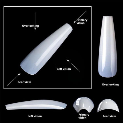 PKT 500pcs T-Shape Nail Tips Natural - 5