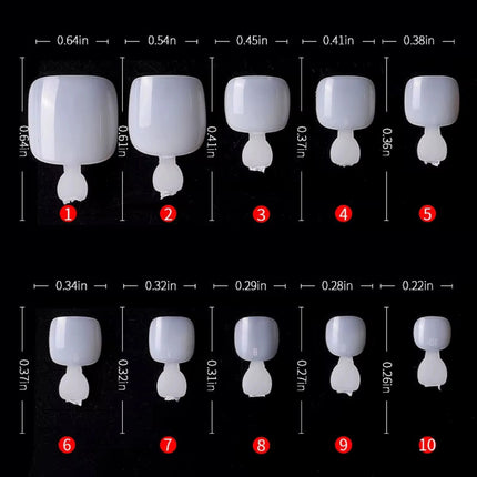 PKT 500pcs Toenails Tips Natural - 3