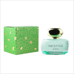 Pristine Eau de Parfum 100ml by Birra displayed with its green packaging box, showcasing the bottle design and branding.