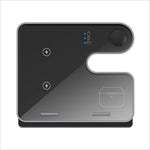 Modern black and silver q10c 3-in-1 15w wireless charger phone watch earphone charging stand with dual-zone pad