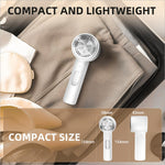 White rechargeable fabric shaver with perforated circular head and ergonomic handle q20 3-speed lint remover with led display