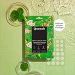 Close-up of Quench Zit Away Acne Pimple Patches highlighting Cica herb ingredient for enhanced skin repair.