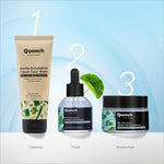 Packaging of Quench 92% Snail Mucin Collagen Boost Moisturizer, designed to provide 48 hours hydration with the power of snail mucin.