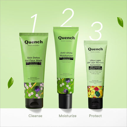 Licorice Root ingredient in QUENCH BOTANICS Quench Anti-Shine Moisturizer, known for soothing irritated skin and its skin brightening properties.