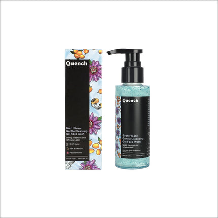 Quench Gentle Cleansing Gel Face Wash with Salicylic Acid & Birch Juice Enzymes, ideal gentle cleansing gel for smooth, clear skin.