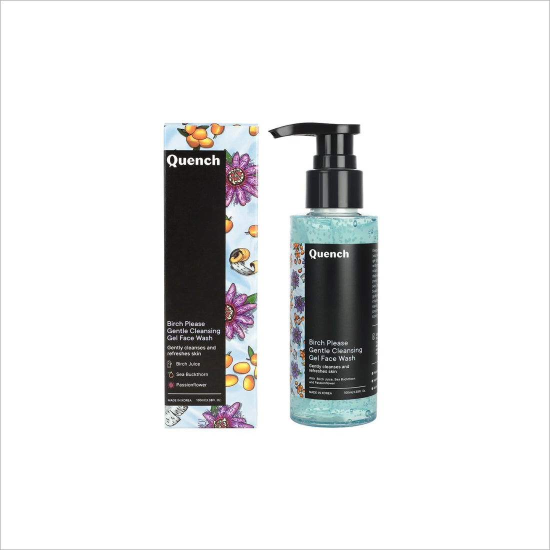 Quench Gentle Cleansing Gel Face Wash with Salicylic Acid & Birch Juice Enzymes, ideal gentle cleansing gel for smooth, clear skin.