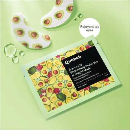 Brightening Under Eye Hydrogel Patch with Avocado Vitamins C & E - moisturizing under eye patches infused with avocado and hyaluronic acid.